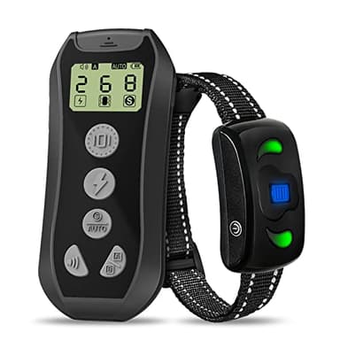 Collier de dressage pour chien avec télécommande, collier anti-aboiement avec 4 modes de dressage, collier de choc pour chiens avec portée jusqu'à 609,6 m, collier anti-aboiement pour chiens de petite