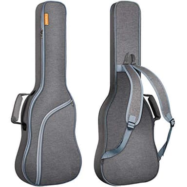 CAHAYA CY0175 Sac de transport rembourré pour guitare électrique avec double bandoulière réglable 0,9 cm, Gris, Réglable