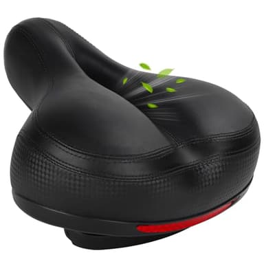 TONBUX Siège de vélo le plus confortable, siège de vélo rembourré pour homme et femme avec double boule d'absorption des chocs, selle de vélo large et confortable