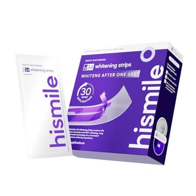 Hismile Bandes blanchissantes V34 - Traitement des dents violet - Traitement des taches dentaires - Combinant blanchiment et correction de la couleur