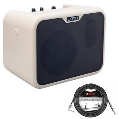 JOYO Mini amplificateur de basse 10 W avec câble de guitare basse de 4,6 m - Amplificateur de basse portable alimenté par piles MA-10B double canal (CMA10B)