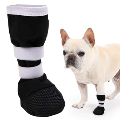 ETIAL Bottes de récupération pour pattes blessées de chien – Chaussure antidérapante avec sangle autocollante, protection de pattes pour chien pour promenade en extérieur et empêche les chiens de