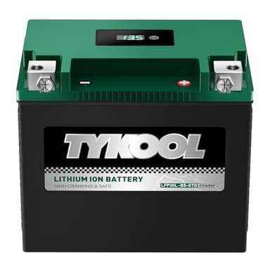 TYKOOL YTX30L-BS-STD Batterie au lithium LiFePO4 pour moto, 12,8 V 12 Ah, 650 CCA, BMS intégré, batterie de sports motorisés, pour VTT, UTV, motomarine, motoneige, 4 roues, quad, tondeuse à gazon