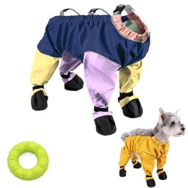 Manteau anti-saleté pour chien avec pieds, veste anti-saleté pour chien avec bottes, bottes extérieures antidérapantes et imperméables pour chien et protections de pattes, leggings, chaussures,