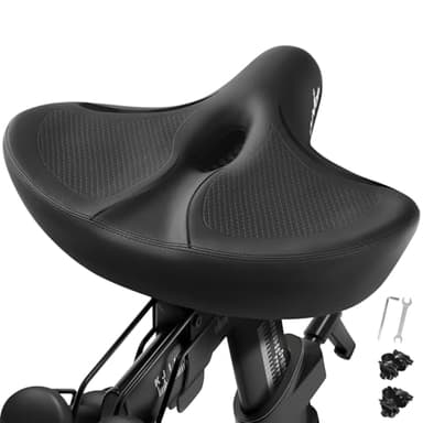Coussin de siège de vélo surdimensionné pour Peloton Bike & Bike+, confortable de rechange pour homme et femme, selle de vélo extra large compatible avec les vélos Peloton, Echelon, Exercise, Cruiser