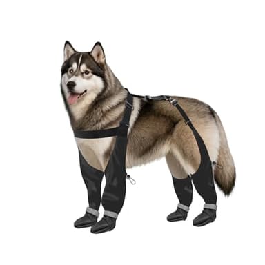 Namsan Grandes bottes pour chien avec bretelles extensibles, réglables et imperméables, antidérapantes, bottes de pluie pour grands chiens, promenade dans la neige/trottoir chaud d'été, taille XL