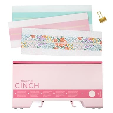 We R Memory Keepers Relieuse thermique rose de 30,5 cm, comprend une relieuse thermique, des dos de livre et des clips, pour créer des journaux, des cahiers, des albums, des livres photo et des