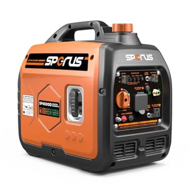 SPERUS Générateur de gaz portable à double carburant 4000 W avec capacité super silencieuse et parallèle, compatible avec les véhicules récréatifs, conforme à l'EPA, petit pour une utilisation
