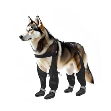 Namsan Bottes pour chien avec bretelles extensibles 2.0 - Réglables et imperméables - Antidérapantes - Pour la promenade dans la neige - Pour l'hiver et la promenade sur les trottoirs chauds en été -