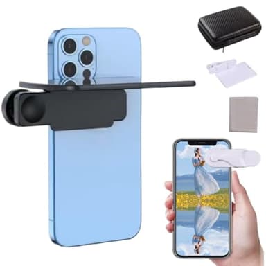 Objectif à effet miroir, capture instantanément de superbes réflexions, kit de clip de réflexion pour appareil photo de smartphone, miroir de réflexion en verre HD pour photographie créative pour