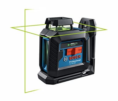 Bosch GLL50-40G Laser à ligne croisée auto-nivelant à 360 ° à faisceau vert, support en L LB10, clip de plafond DK10