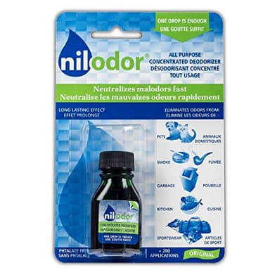 Nilodor - Désodorisant et neutralisant et éliminateur d'odeurs - Élimine les odeurs des animaux domestiques, des ordures, des vêtements de cuisine et de sport... (gouttes)... (Original)