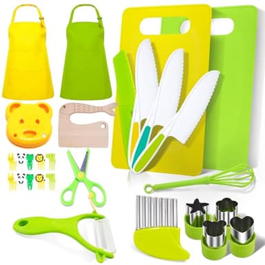 Jouets pour filles et garçons de 3 à 8 ans, 28 outils de cuisine Montessori pour filles de 3, 4, 5, 6, 7, 8 ans, cadeau d'anniversaire éducatif pour enfants de 3, 4, 5, 6, 7, 8, 9 ans