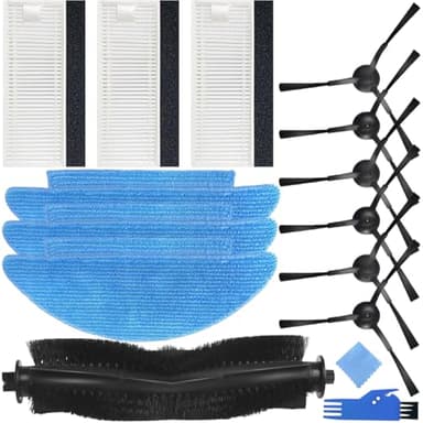 EATBALE Kit d'accessoires de rechange pour Lubluelu SL60D pour LaResar L6 Nex pour HONITURE Q6 SE pour Tikom L9000, 1 brosse principale, 6 brosses latérales, 3 filtres, 3 serpillères