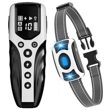 Collier de dressage pour chien avec télécommande, collier anti-aboiement électrique rechargeable et étanche pour chiens de petite, moyenne et grande taille, 600 m