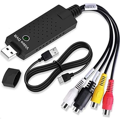 Carte de capture vidéo, périphérique de capture USB, convertisseur audio vidéo pour RCA vers USB-convertit VHS Mini DV VCR Hi8 DVD en numérique, pour PC, TV, lecteur de cassette, caméscope, compatible