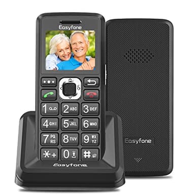 Easyfone T200 4G Téléphone portable débloqué à gros boutons pour personnes âgées, facile à utiliser, sans SIM, son clair, pour personnes âgées avec bouton SOS et station de charge