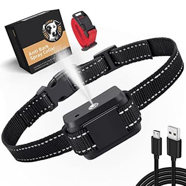 Collier anti-aboiement à la citronnelle pour chien de grande taille - Sensibilité réglable - Arrêt automatique des aboiements - Pour chiens de grande taille