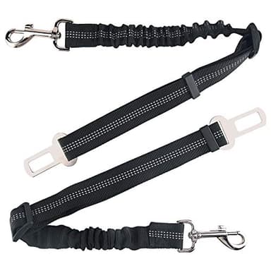 KUUQA Lot de 2 ceintures de sécurité réglables pour chiens - Pour toutes les voitures