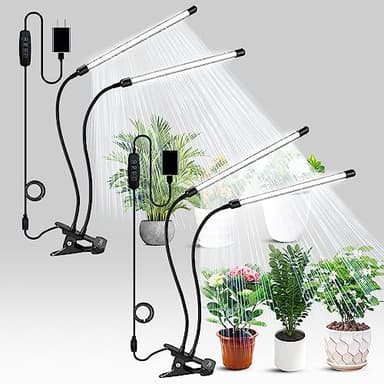 Lot de 2 lampes de croissance pour plantes d'intérieur à spectre complet (2 têtes)
