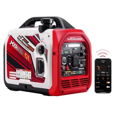 maXpeedingrods Générateur onduleur à double carburant 4000 W, contrôle Bluetooth®, prêt pour camping-car, démarrage électrique, portable et silencieux pour le camping en plein air, la sauvegarde à