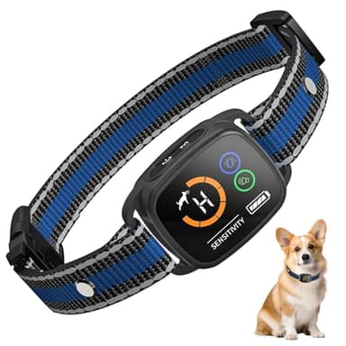 Collier anti-aboiement pour chiens de petite/moyenne taille, anti-aboiement avec 3 modes réglables, bip et vibration, étanche IP67, collier anti-aboiement avec 6 sensibilités réglables, collier de