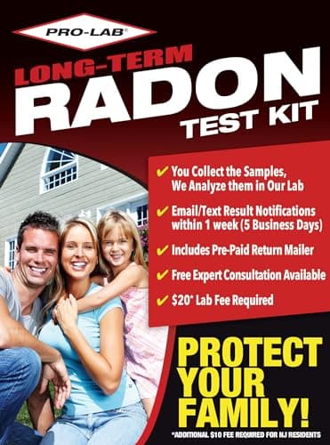 PRO-LAB RL116 – Kit de test de gaz radon à long terme