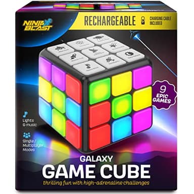 Cube d'activité rechargeable – Jouets pour garçons et filles – 9 jeux amusants de cerveau et de mémoire – Cadeaux d'anniversaire pour enfants de 6, 7, 8, 9, 10, 11, 12 ans – Idée cadeau pour garçon