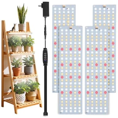 PlantaPulse Lampe de croissance 40 W pour plantes d'intérieur, 540 LED, panneau ultra fin à spectre complet, avec 10 niveaux d'intensité variable et minuterie de 8/12/16 heures pour la croissance des