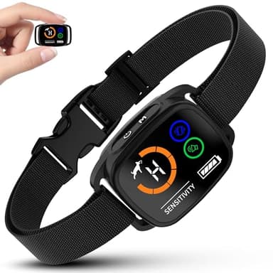 ABBIDOT Collier anti-aboiement 3 en 1 étanche et rechargeable pour petit chien avec bip et vibration