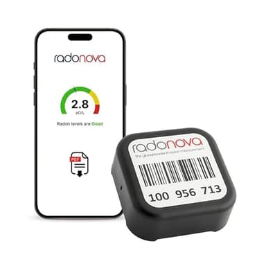 Radonova Radtrak³ Détecteur de radon pour la maison – Kit de test de radon à long terme (90 jours à 1 an) pour la maison – Lectures fiables et précises – Kit de test de radon avec analyse en