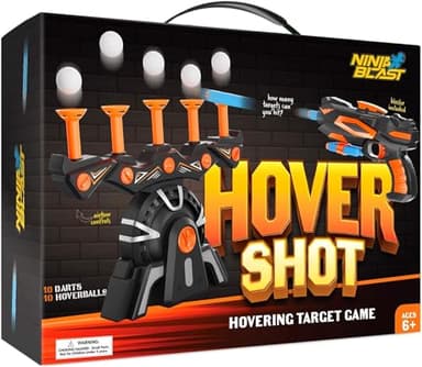 Hover-Shot Jouet de tir pour enfants – Jeu de cible de balle pour pistolet Nerf – Cadeau d'anniversaire cool pour garçons à partir de 6 ans – Meilleure idée cadeau pour adolescent – Pistolet, cibles