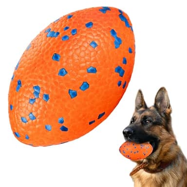 FUSOTO Balles pour chiens, jouets de football durables pour chiens agressifs, grands ballons de rugby indestructibles, jouets flottants pour chien pour rapporter l'eau pour les races moyennes et