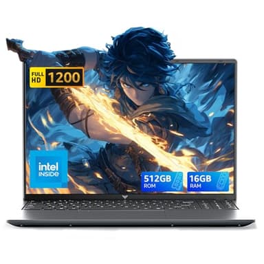 ACEMAGIC Ordinateur portable LX16 16" FHD, Intel Alder Lake-N N97 (4C/3,6 GHz), 16 Go DDR4 512 Go SSD, batterie 38 Wh, Windows 11 Pro, ordinateur portable pour bureau et voyage