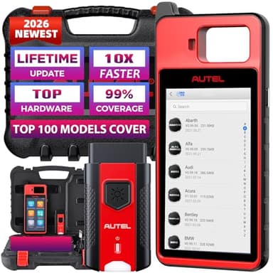 Autel MaxiIM KM100 Programmateur de clés, outil de programmation de clés Autel 2026, renouvellement F Ree, génération de clés 60S, fonction puce de transpondeur, immobilisateur guidé pour 90 % des voitures, identique au KM100E/X, 2 IKEY vierges