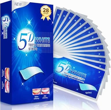 Lot de 28 bandes blanchissantes pour blanchiment des dents : 14 bandes de blanchiment des dents sans danger pour l'émail, formule non sensible, lot de 28 bandes blanchissantes