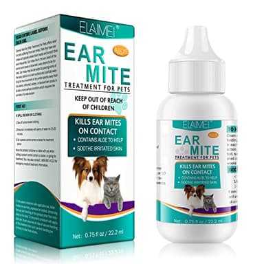 Nettoyeur d'oreille pour chien - Médicament contre les infections des oreilles du chien, traitement des acariens pour chats et chiens, gouttes d'oreille pour infection de l'oreille - Garde les