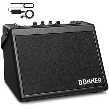 Donner Mini amplificateur de batterie électrique 20 W, amplificateur de batterie électronique sans fil, haut-parleur DDA-20 portable pour la pratique à la maison