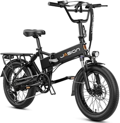 Jasion EB7 2.0 Vélo électrique pour adultes, moteur de pointe de 1200 W et vélo électrique pliable à vitesse maximale de 28 km/h, vélos électriques pour adultes de 80 km, batterie 480 Wh, amortisseur