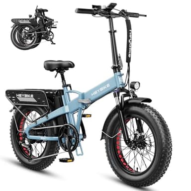 Heybike Mars 2.0 Vélo électrique pliable pour adultes, moteur de pointe de 1000 W et 45 km/h, batterie amovible 72 km 600 Wh, freins à double disque, vélo électrique à gros pneu de 50,8 cm x 4,0