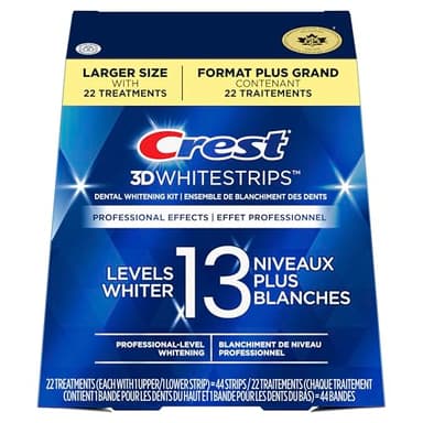 Crest 3D White Strips Kit d'effets professionnels 44 bandes blanchissantes pour les dents, 22 traitements