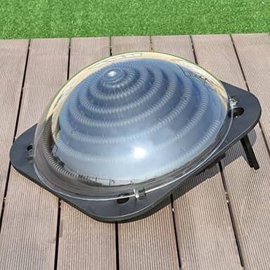 YUEWO Chauffage solaire dôme pour piscine creusée et hors sol extérieure panneaux chauffants avec connecteur, noir