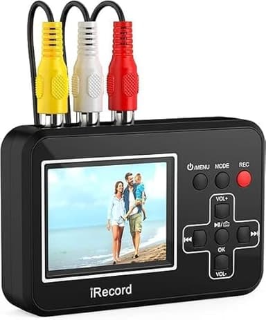 Convertisseur VHS vers numérique, mini appareil de capture vidéo, enregistrement vidéo à partir de DVD, magnétoscope, cassettes VHS, Hi8, RCA, box TV, caméscope et systèmes de jeu