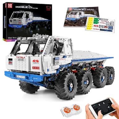 Mould King 13144 – Kit de camion télécommandé T813 PROFA 8 x 8 blocs, grand camion tout-terrain avec moteurs, blocs de construction à pince compatible avec les jouets technologiques (3647 pièces)
