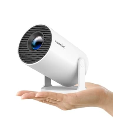 Mini projecteur HY300PRO amélioré 2025 avec WiFi 6 et Bluetooth 5.4, projecteur portable 4K, clé de voûte verticale automatique, rotation à 180°, projecteur intelligent pour la maison et l'extérieur
