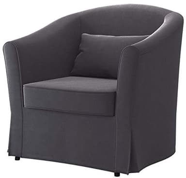 Housse uniquement. La chaise n'est pas incluse. Ektorp Tullsta Housse de rechange uniquement compatible avec le fauteuil IKEA Tullsta Coton gris foncé