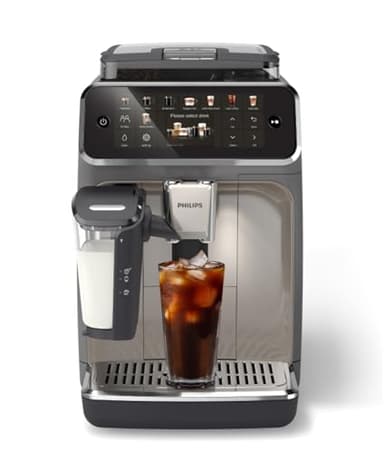 PHILIPS Machine à expresso entièrement automatique série 5500, système de lait LatteGo, broyeur intégré, 20 préréglages de café chaud et glacé, démarrage rapide, SilentBrew, pression de 15 bars