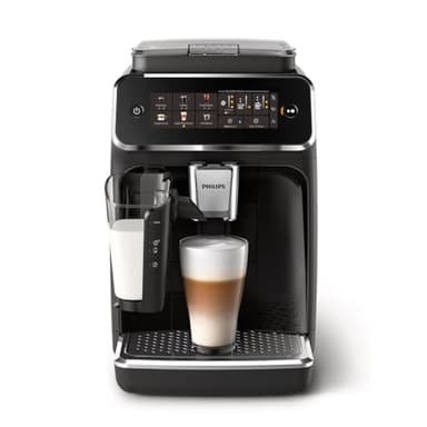 Philips Series 3300 Machine à café expresso entièrement automatique – 6 boissons chaudes et glacées, système de lait LatteGo, SilentBrew 40 % plus silencieux, broyeur en céramique, filtre Aquaclean