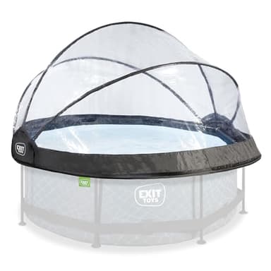EXIT Toys Bâche de piscine ronde multifonctionnelle de 2,4 m, compatible avec les piscines extérieures à cadre d'eau propre et chaude, transparente