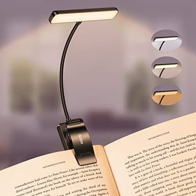 Gritin Lampe de lecture rechargeable à 19 LED pour lire au lit avec fonction mémoire - Soin des yeux - 3 températures de couleur - Luminosité à intensité variable - 80 heures d'autonomie - Lumière